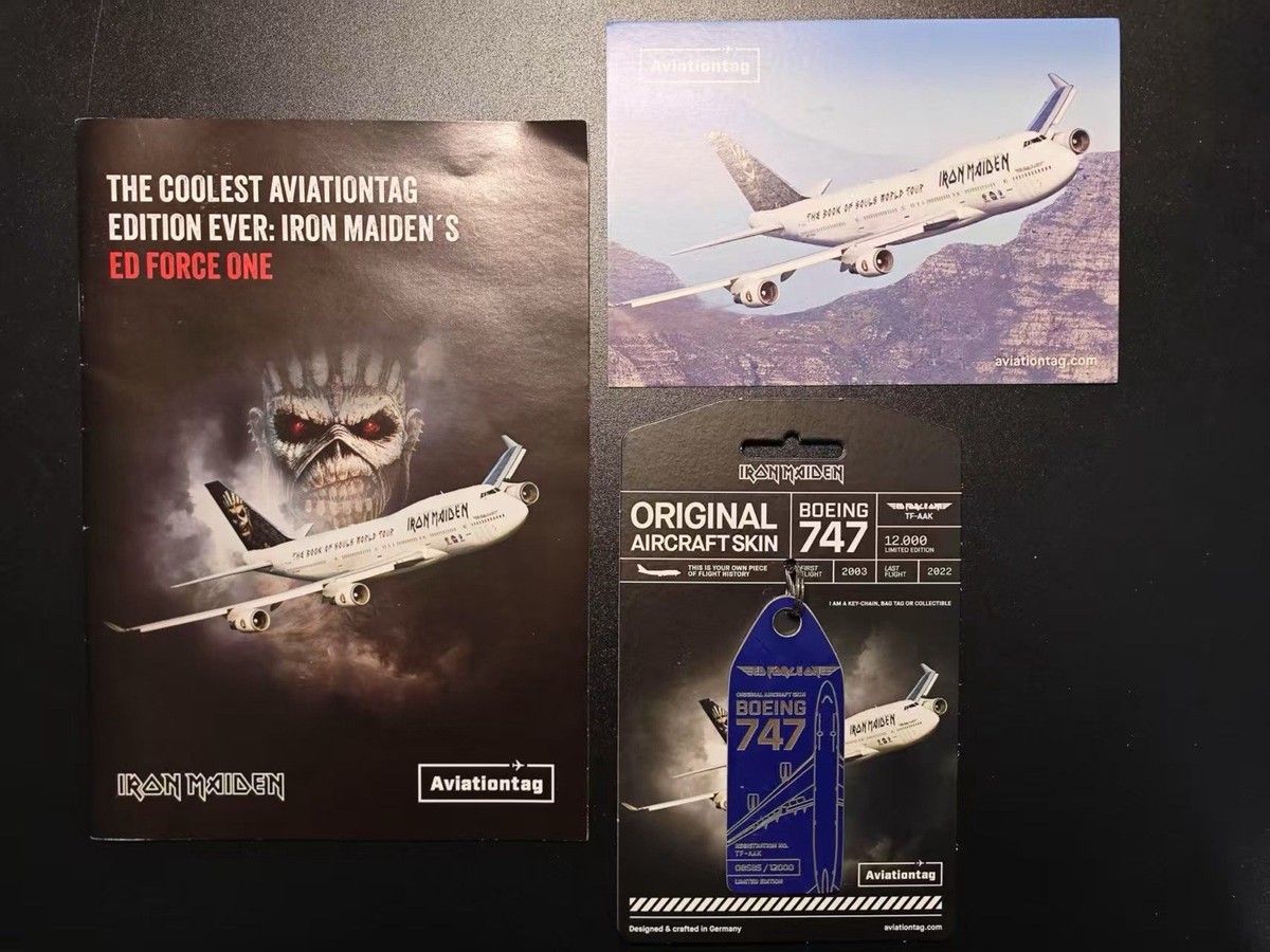 AVIATIONTAG: ED FORCE ONE / IRON MAIDEN 747-400 TF-AAK | eBay