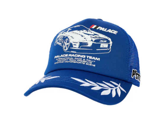 Palace Skateboards Staff Trucker Hat Blue Nissan Skyline GT Racing