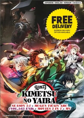 DVD Anime Demon Slayer: Kimetsu No Yaiba Season 1-4 +Mugen (1-63