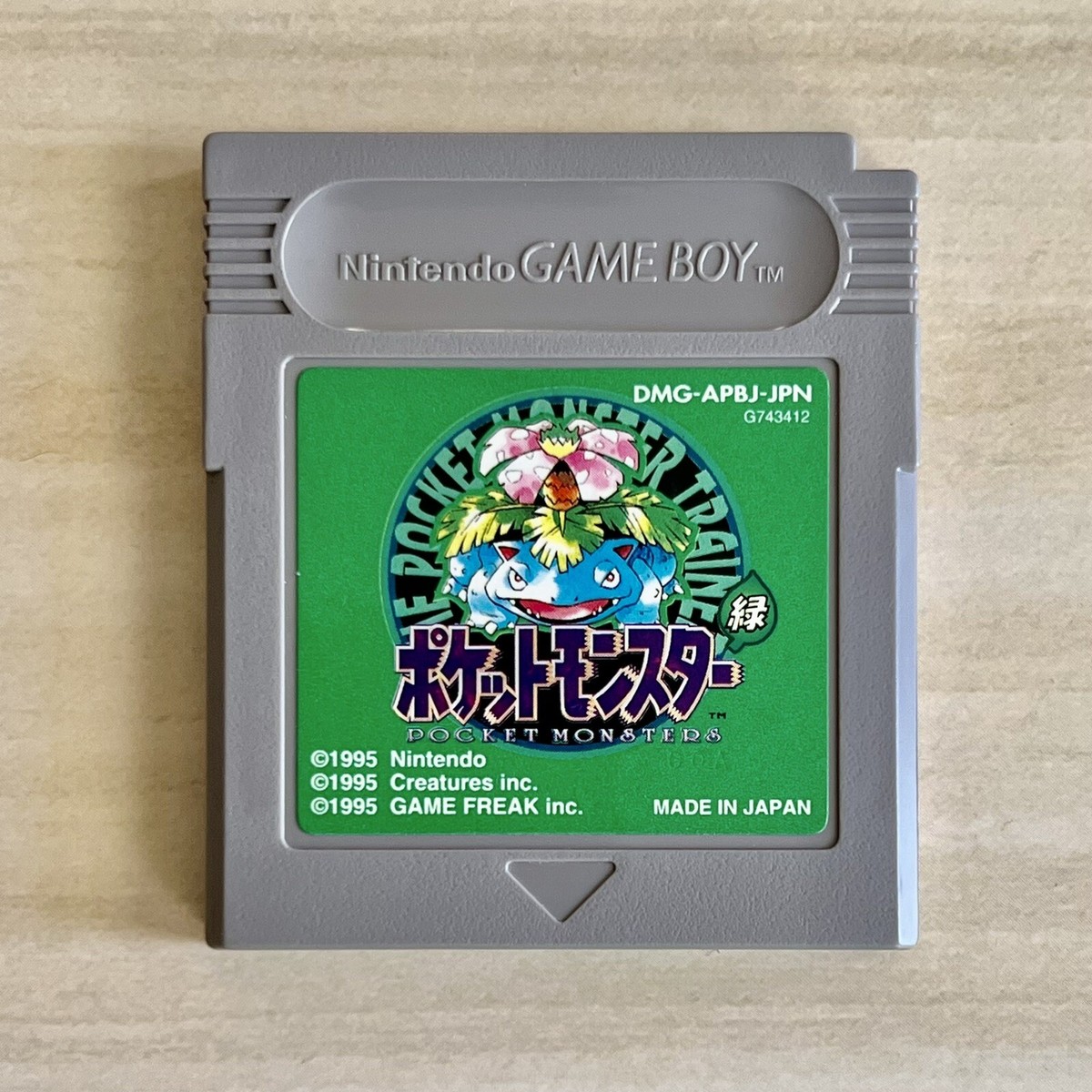 Pokemon Green Japanese Version - Nintendo GameBoy Authentic Tested