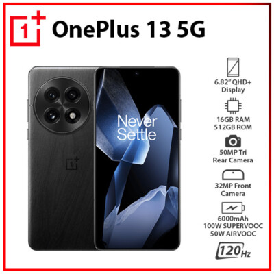 New) OnePlus 13 5G 16GB+512GB BLACK Dual SIM Global Ver. Android