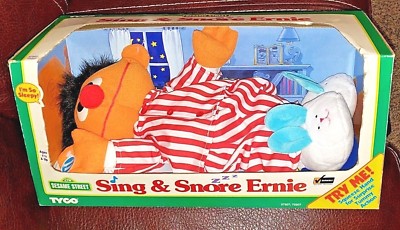 SESAME STREET Sing & Snore ERNIE by Tyco 1996 - New in original