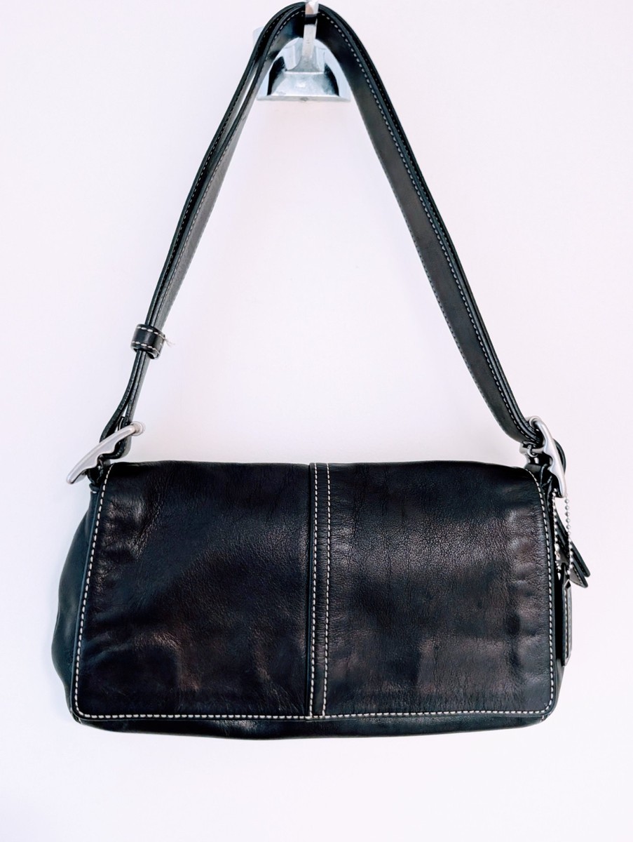 Y2K COACH #9848 Legacy Convertible Black Leather Crossbody