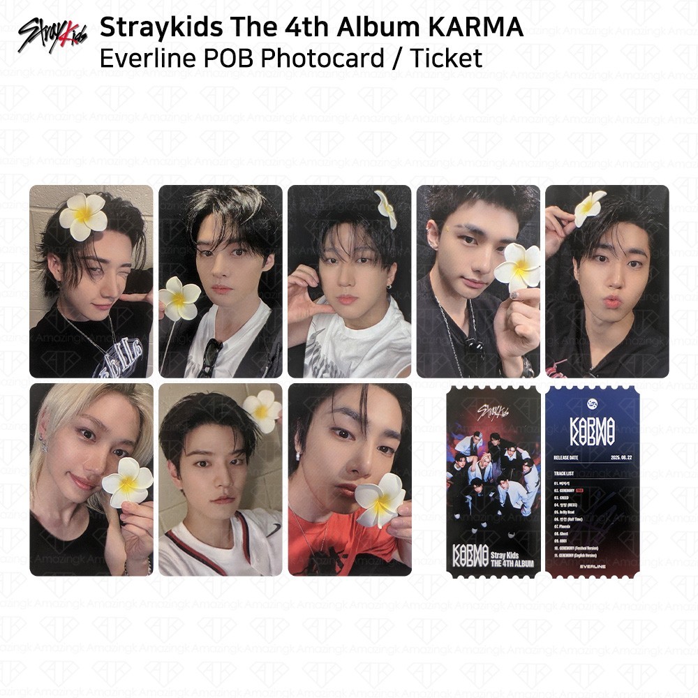 Stray Kids The 4th Album Karma Everline POB Photocard KPOP K-POP