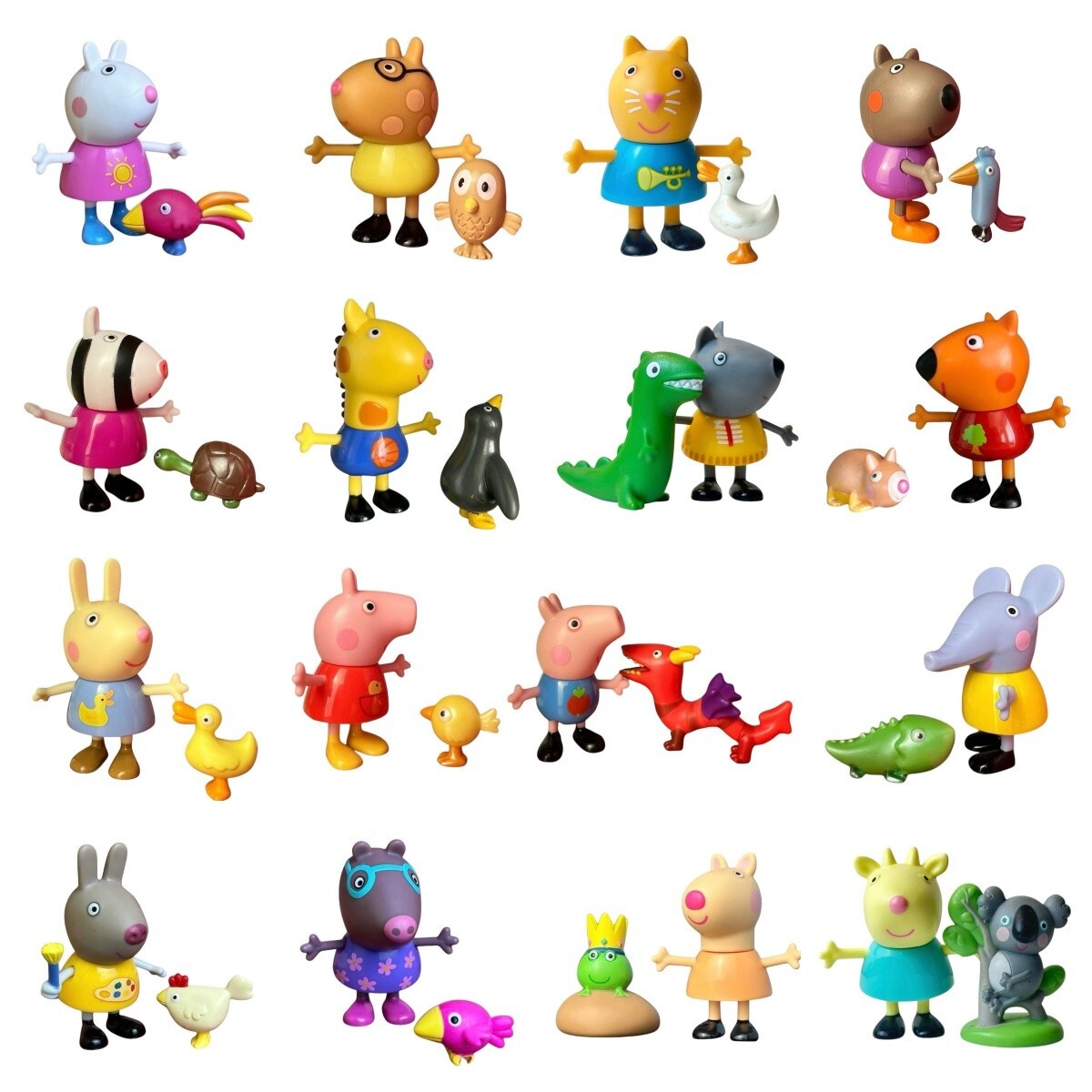 🎯 Fully Catalogued Peppa Pig 20+ Pet Figures: Lizard, Owl, Hen