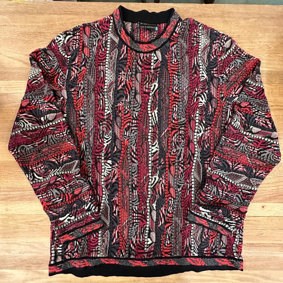 Vintage Authentic 90s Coogi 3D Knit Sweater Australia Sz M Red | eBay