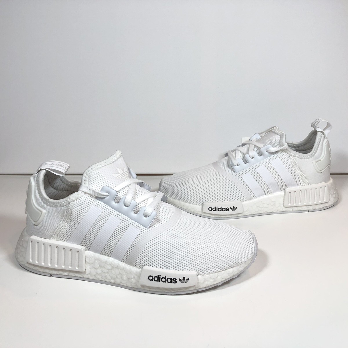 NEW Adidas NMD R1 J Shoes 'Triple White' FW0432 Size 4.5 Youth | eBay