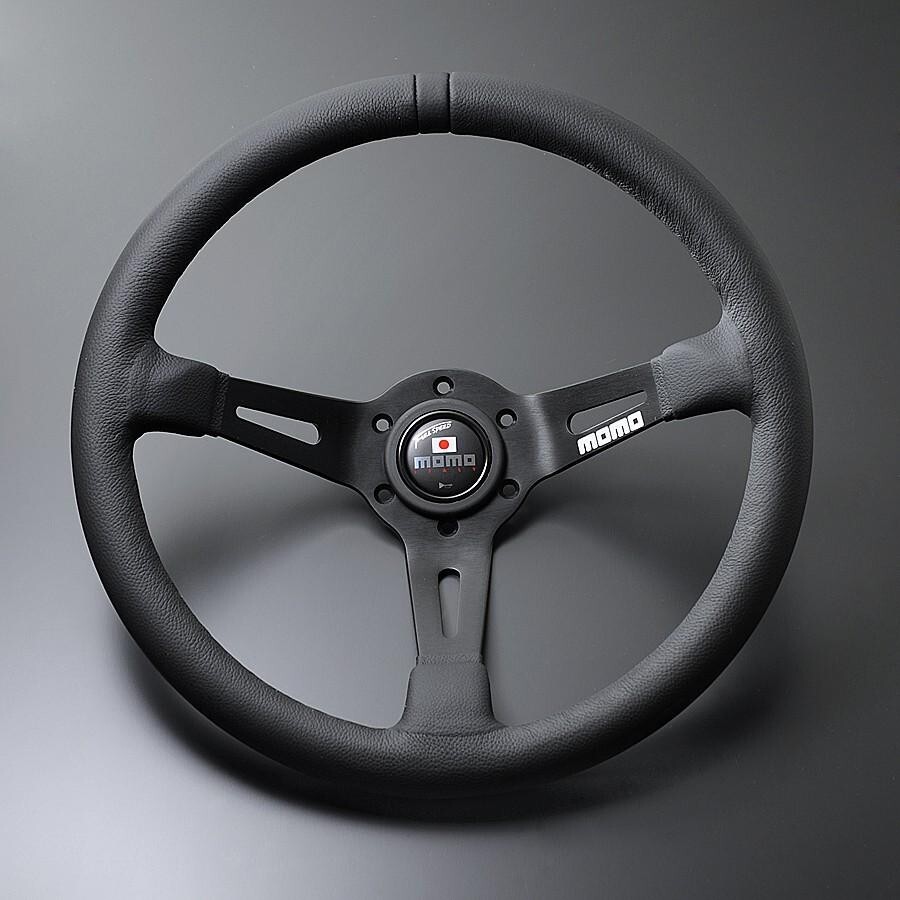 MOMO Steering Wheel Full Speed 348mm Deep 90mm Leather Japan