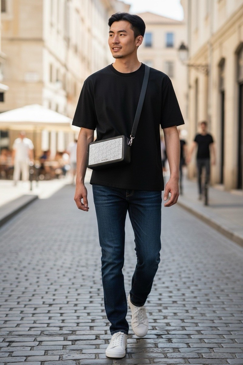 🔥 Michael Kors Hudson Empire Monogram Lunch Box Crossbody Bag