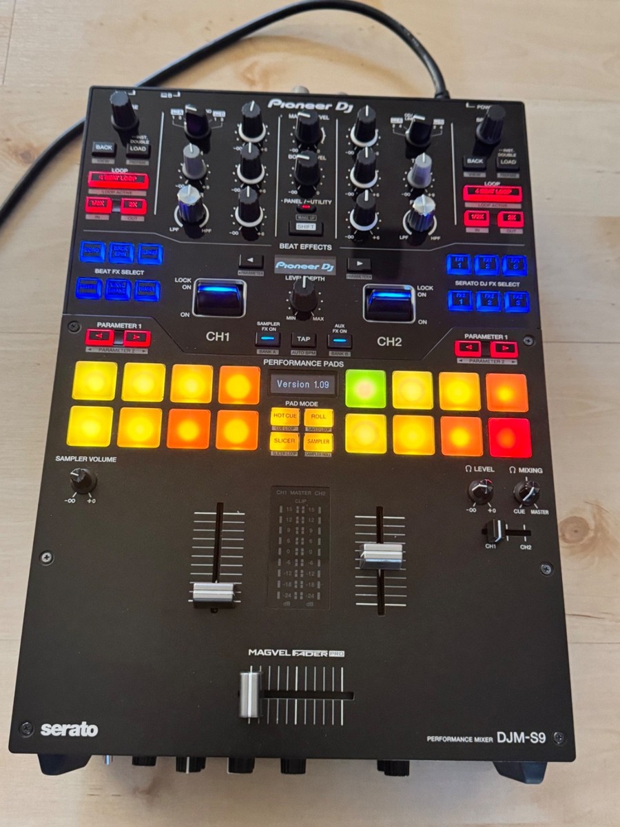 Pioneer DJM-S9 2-Channel Serato Mixer w/ Decksaver, Magma Case