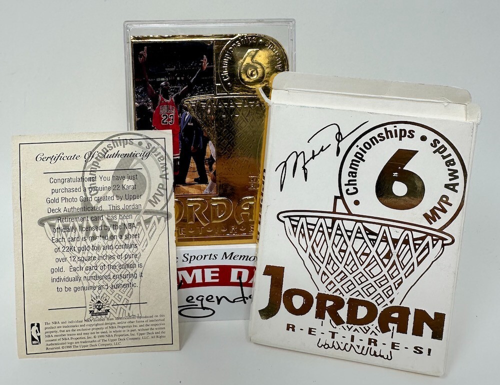 Michael Jordan Upper Deck 22Kt. Gold Leaf Bulls Photo Card