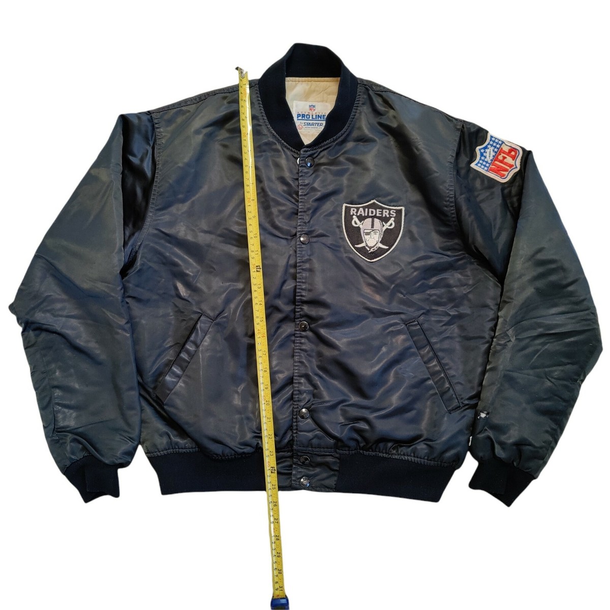 Vintage Proline by Starter Raiders Satin Bomber Jacket L Made in