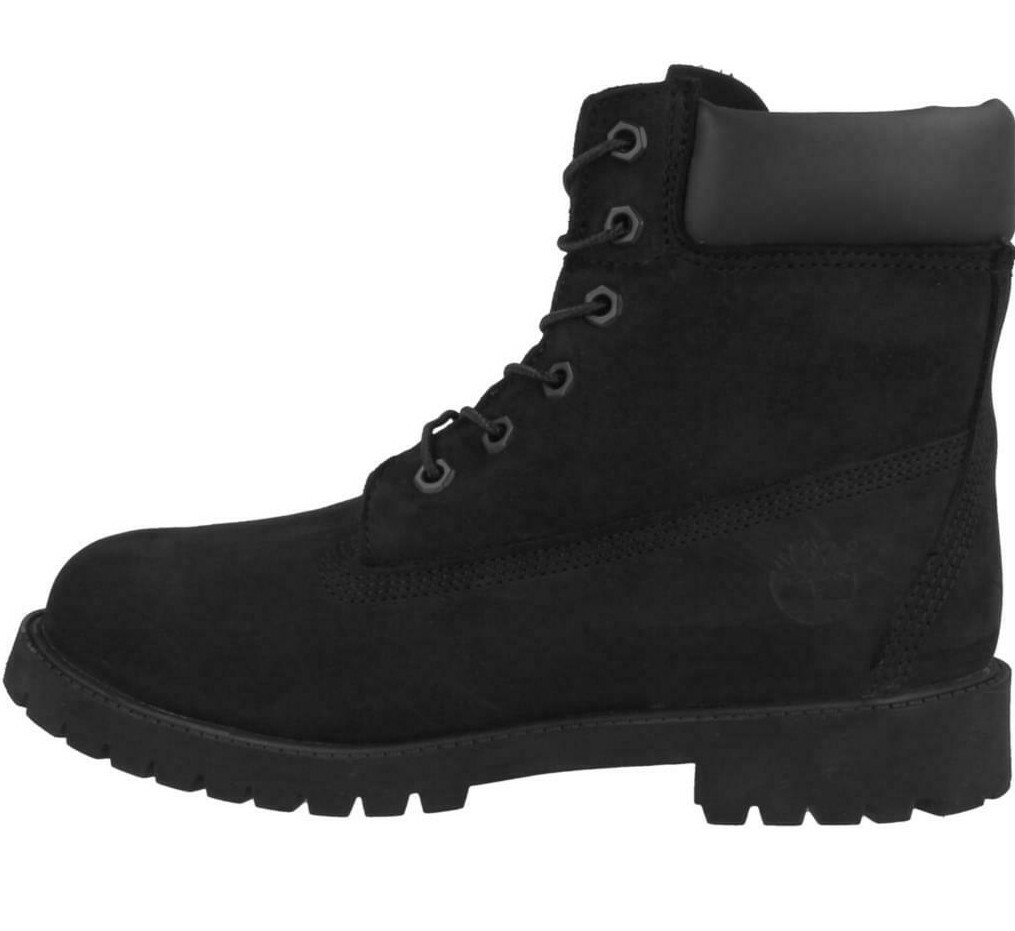 Timberland Junior 6-Inch Premium Waterproof Boot Black Nubuck