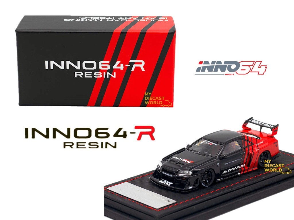 INNO64-R 1:64 Nissan Skyline LBWK ER34 Super Silhouette ADVAN