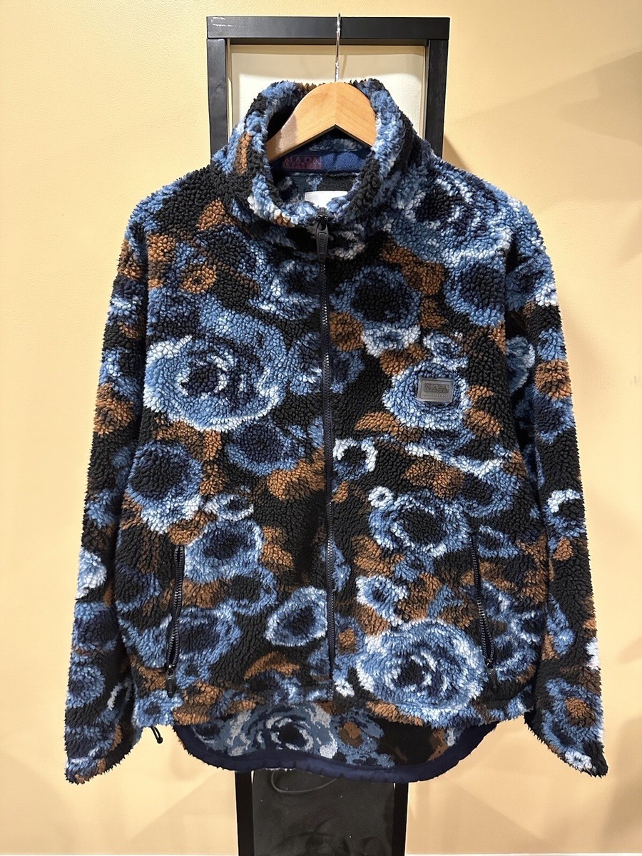 Martine Rose x Napapijri AW18 Blue Jacquard Floral Fleece | eBay