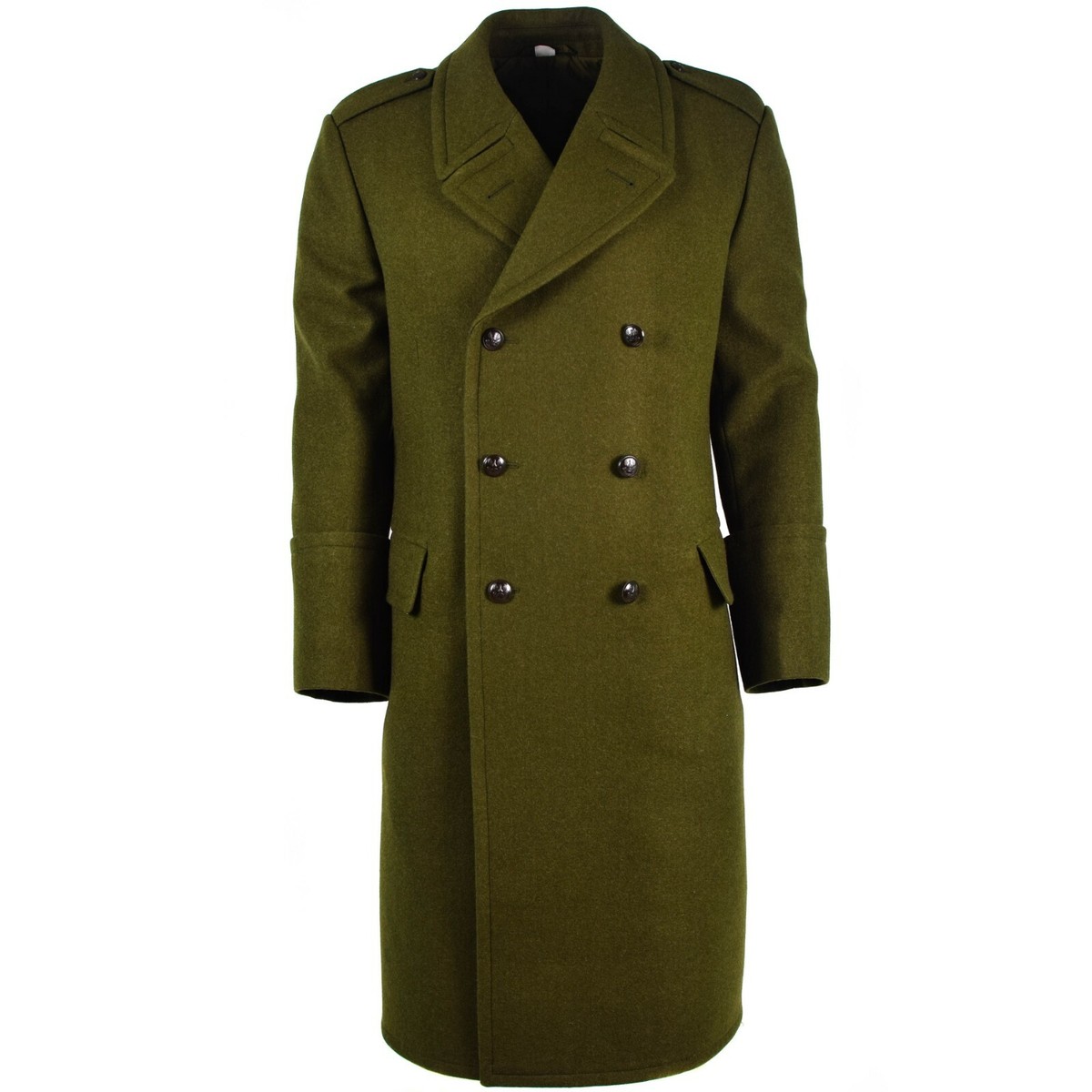 Genuine Polish army Wool Overcoat Olive OD khaki military officer