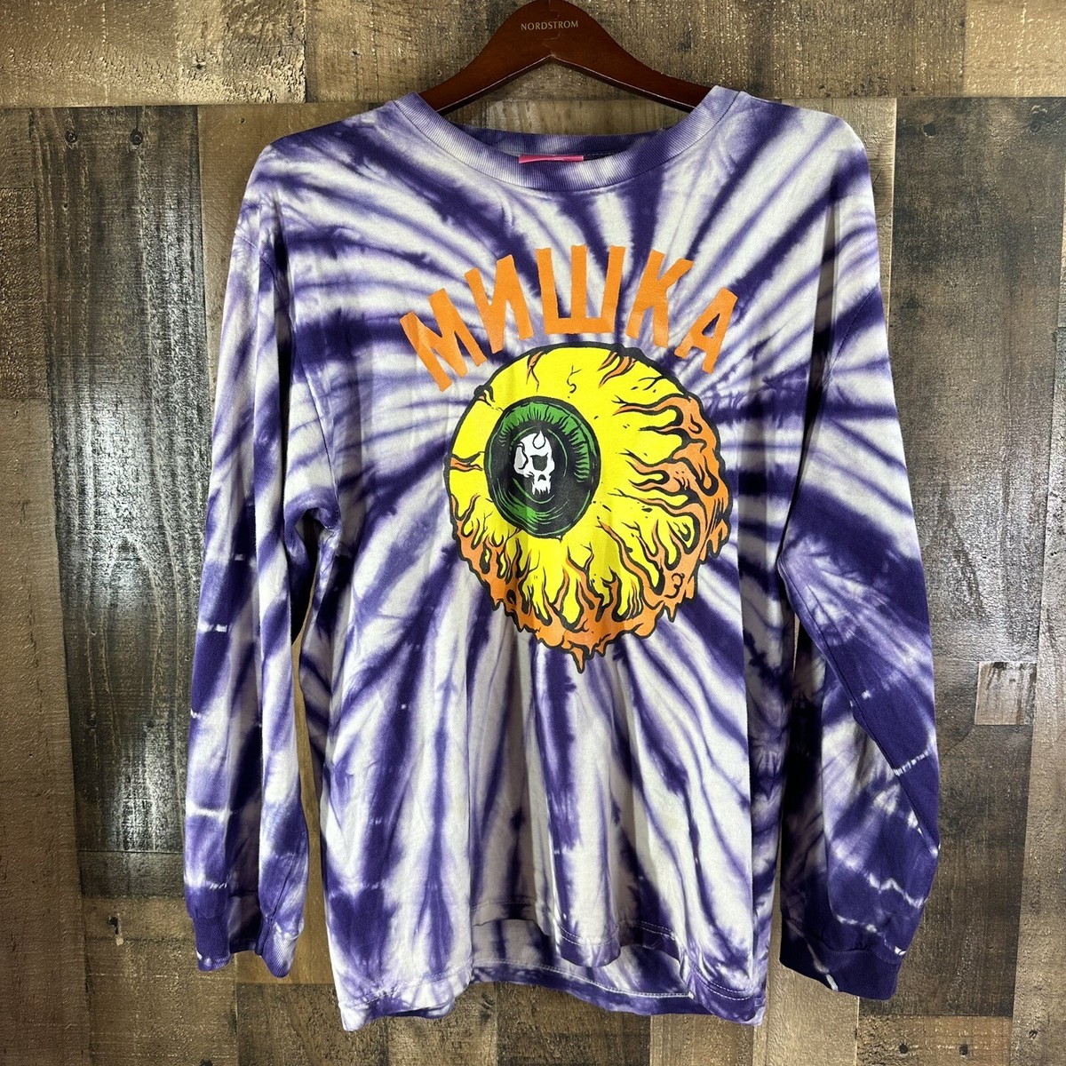 MISHKA NYC MNWKA Keep Watch T-SHIRT SZ Large RARE LONG SLEEVE Tie