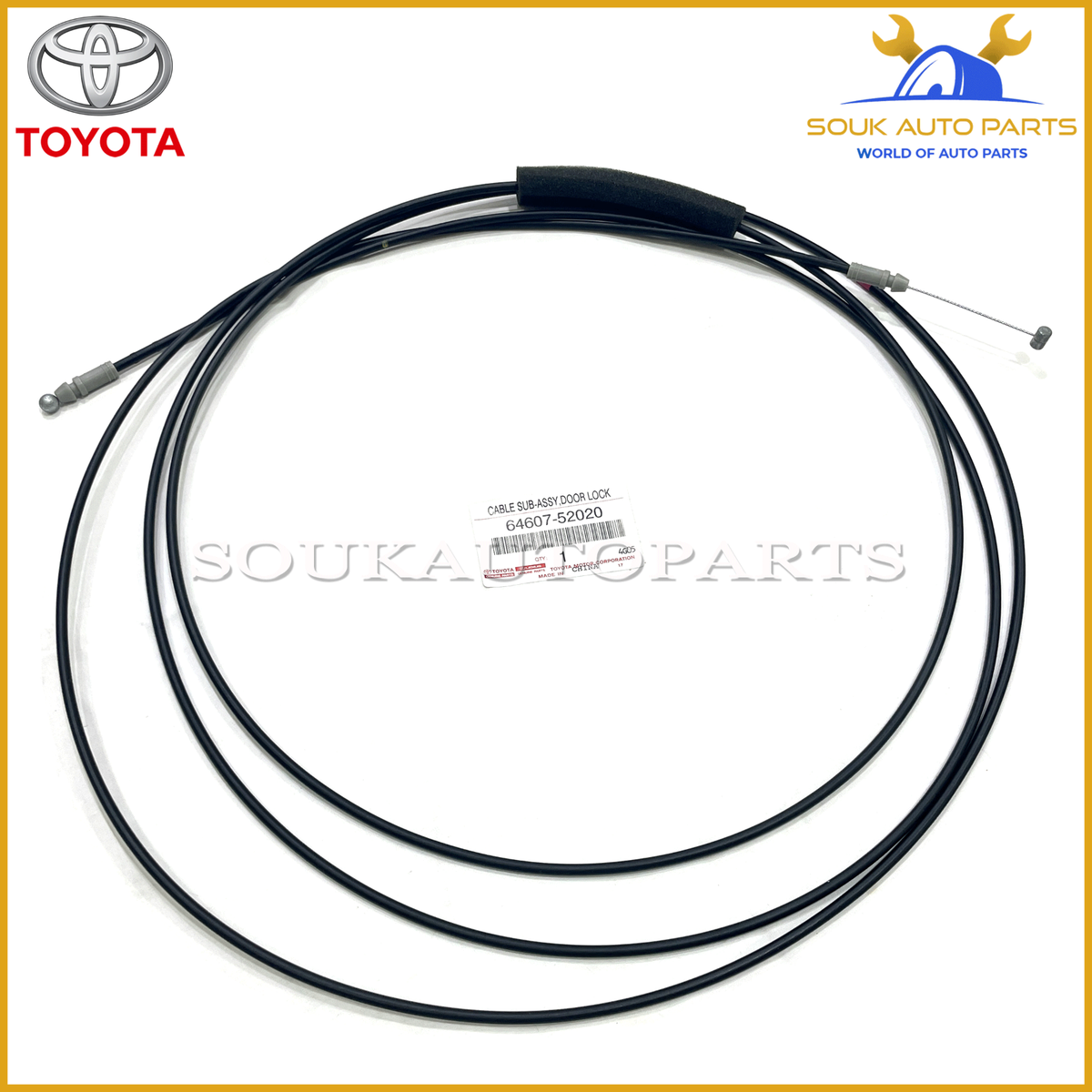 64607-52020 Genuine Toyota CABLE SUB-ASSY, LUGGAGE DOOR LOCK