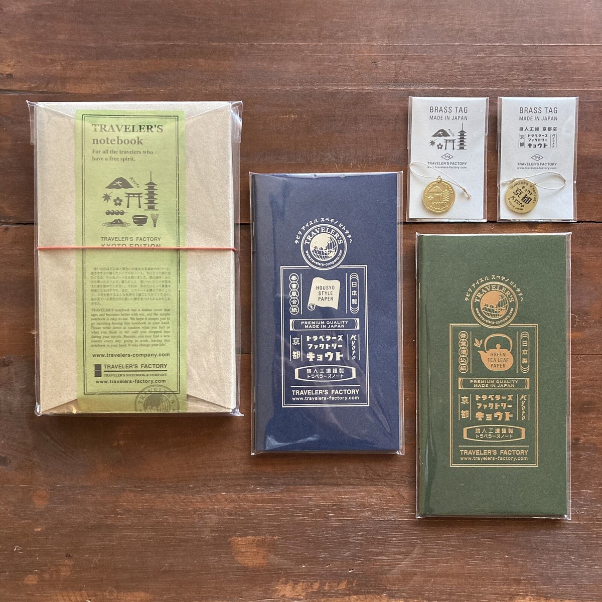 TRAVELER'S FACTORY Notebook KYOTO Exclusive Cover Blue, Tags