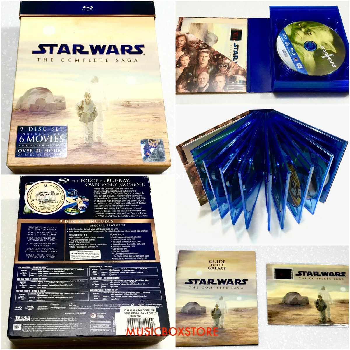 Star Wars: The Complete Saga (Blu-ray, 9-Disc Set) ~ Brand New