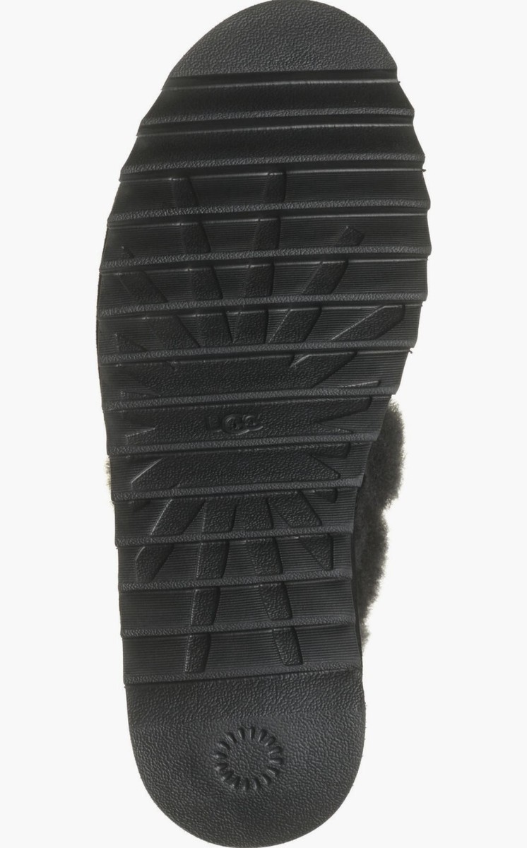 UGG - SIZE: 7 - Black Genuine Shearling Nita Platform Slipper
