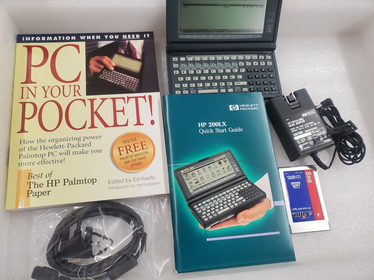 Vintage RARE HP 200LX Palmtop 6MB RAM DoubleSpeed DOS w