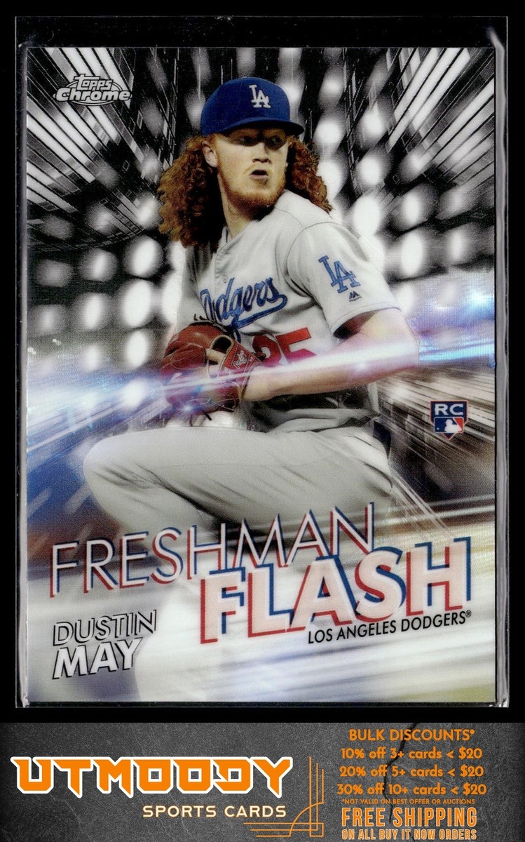 2020 Topps Chrome FF-4 Dustin May Freshman Flash Los Angeles
