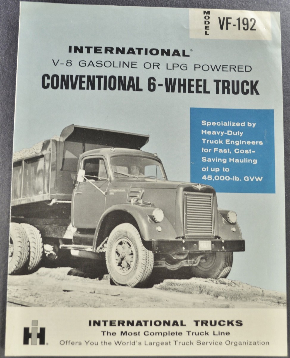 1959 International 6-Wheel Truck Brochure VF-190 Dump V8 Excellent