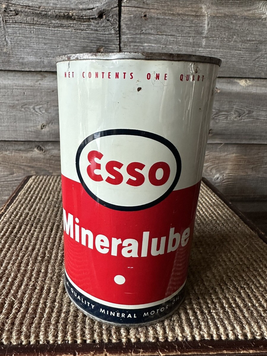 Vintage Esso Motor Oil Can Imperial Quart Mineralube | eBay