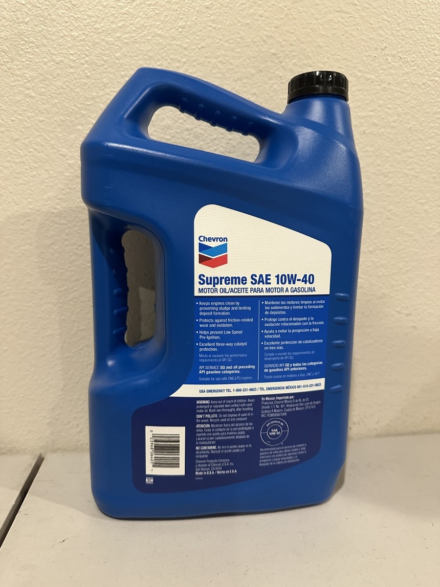 Chevron Supreme Synthetic Blend Motor OIl SAE 10W-40 API SQ, 1