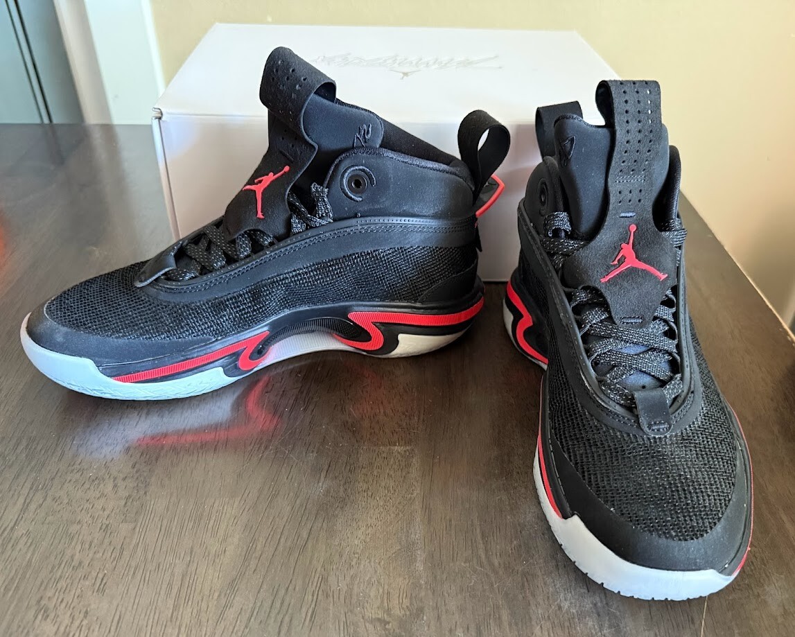 Nike Air Jordan 36 Black Infrared 23 Mens US 7 EUR 40 Black / Red