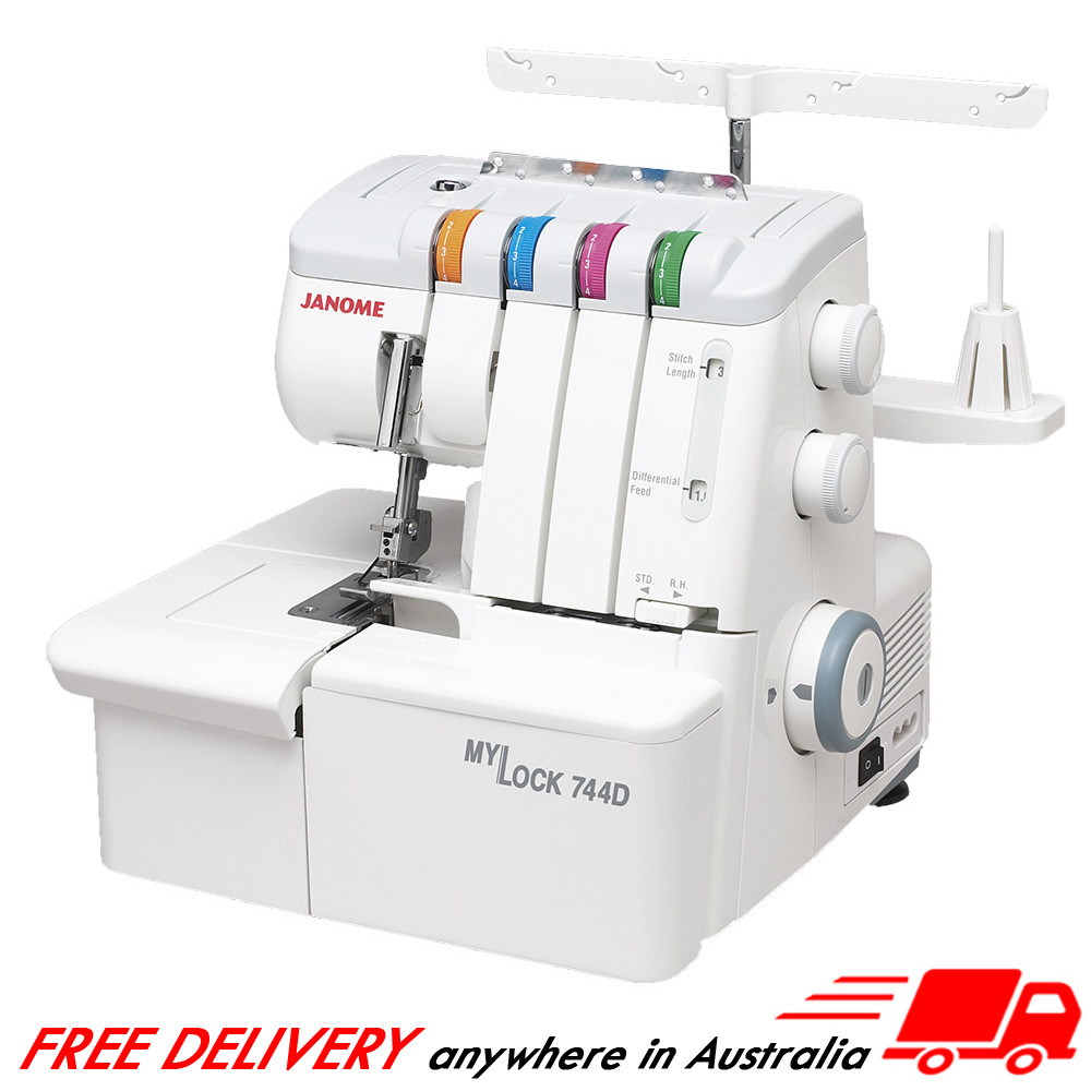 Janome My Lock 744D Overlocker Brand New In Box, 3 & 4 Thread Free