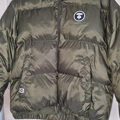 AAPE By A Bathing Ape Khaki Padded Puffer Jacket | eBay UK
