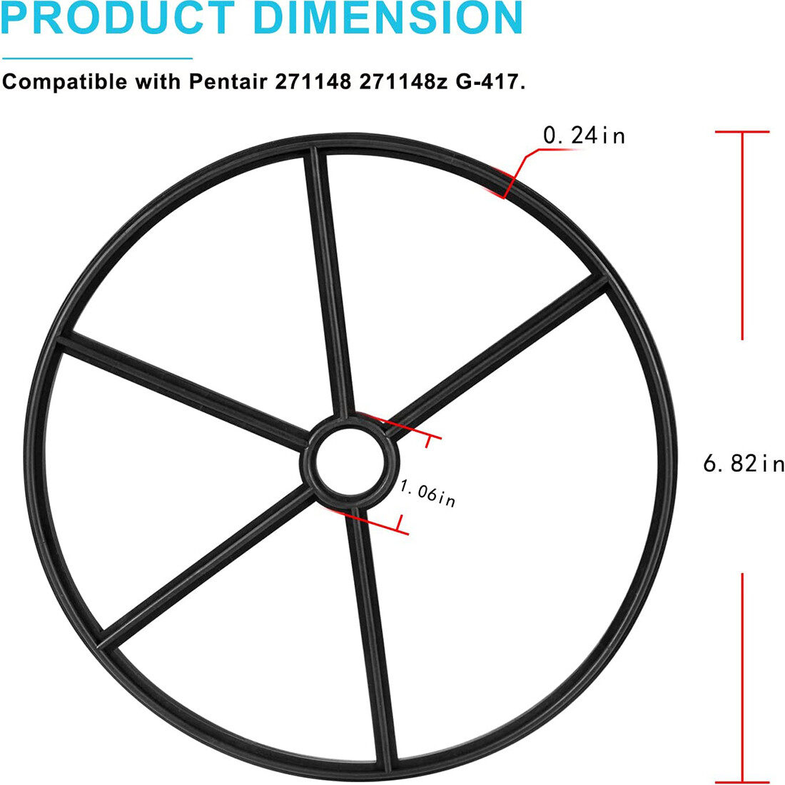 3-Pack Diverter Spider Gasket for Pentair 271148 SM-20-2 Sta Rite
