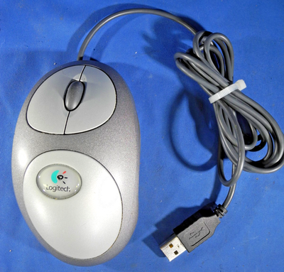 RARE Logitech Mouseman Dual Sensor Optical USB Wheel Mouse M-BL63B