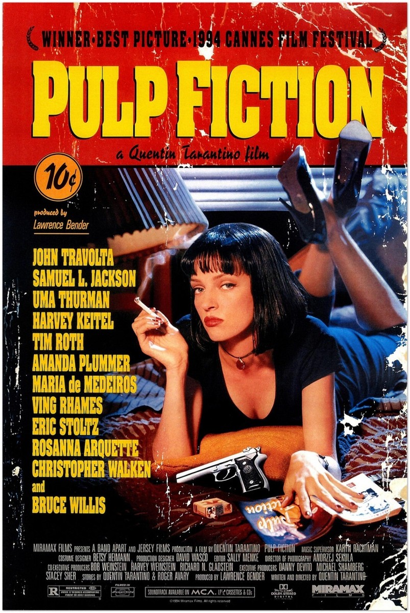 Pulp Fiction Movie Poster - Quentin Tarantino - Original US