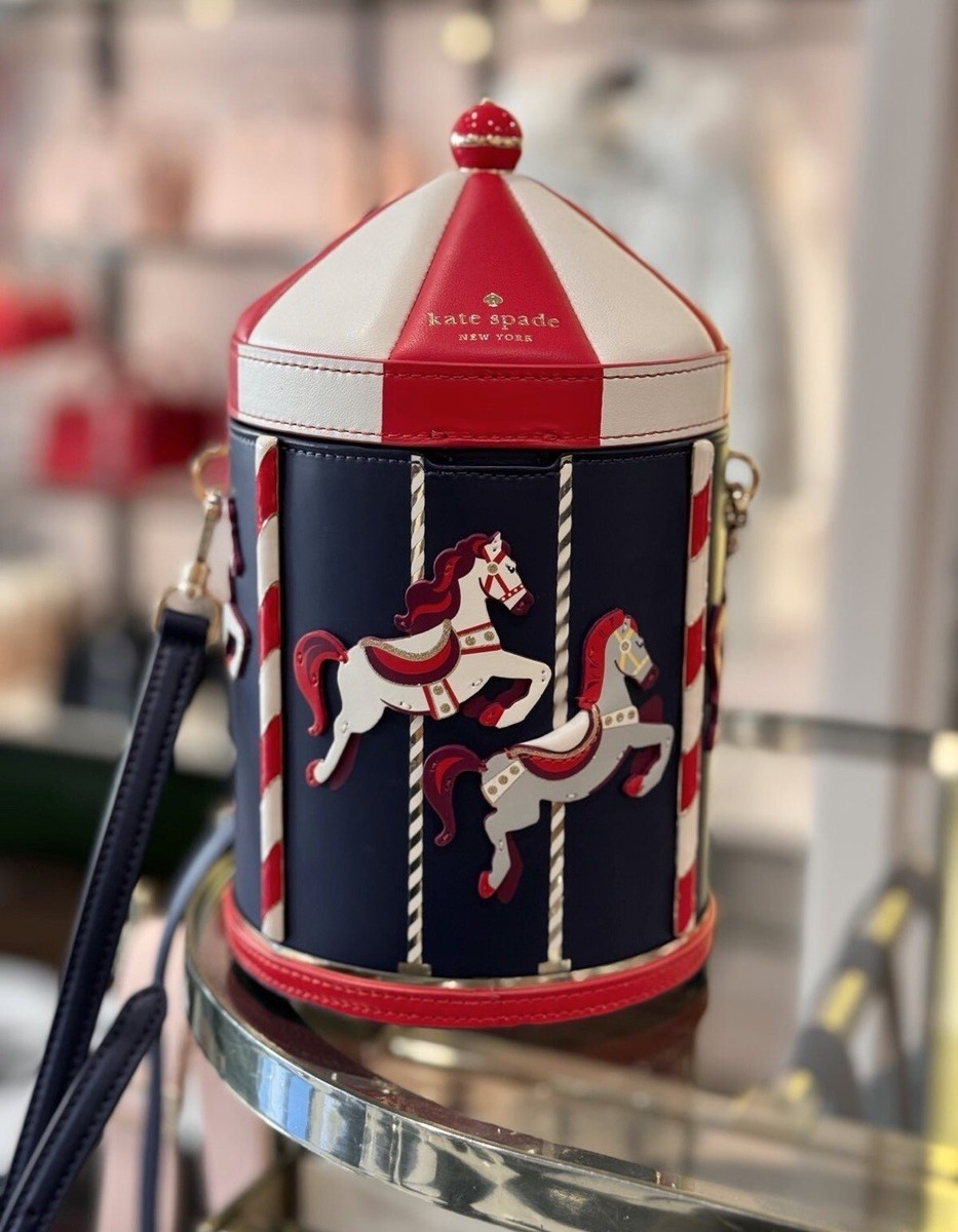 Kate Spade Winter Wonders Carousel 3D Crossbody Bag Novelty NWT