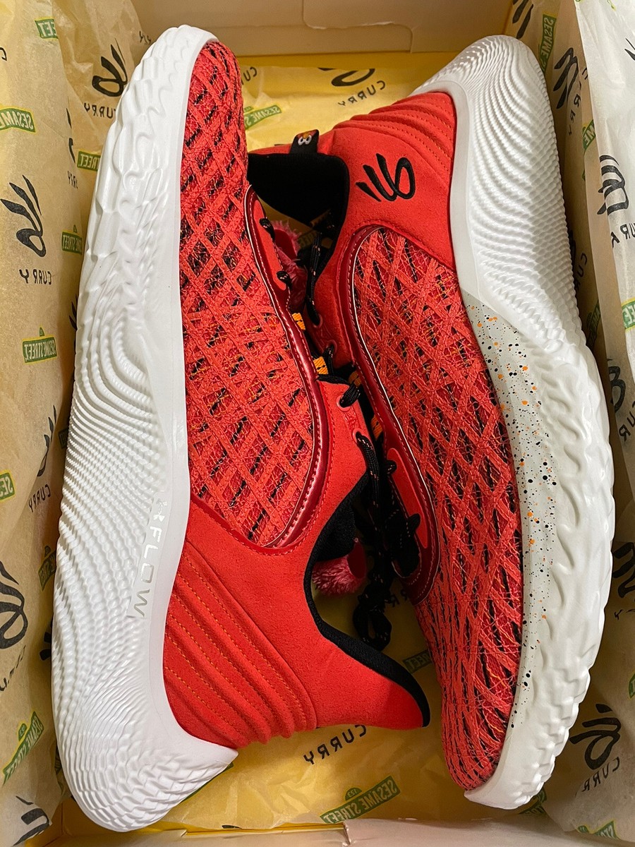 NEW Under Armour UA Curry Flow 9 Basketball Shoes Elmo Sesame