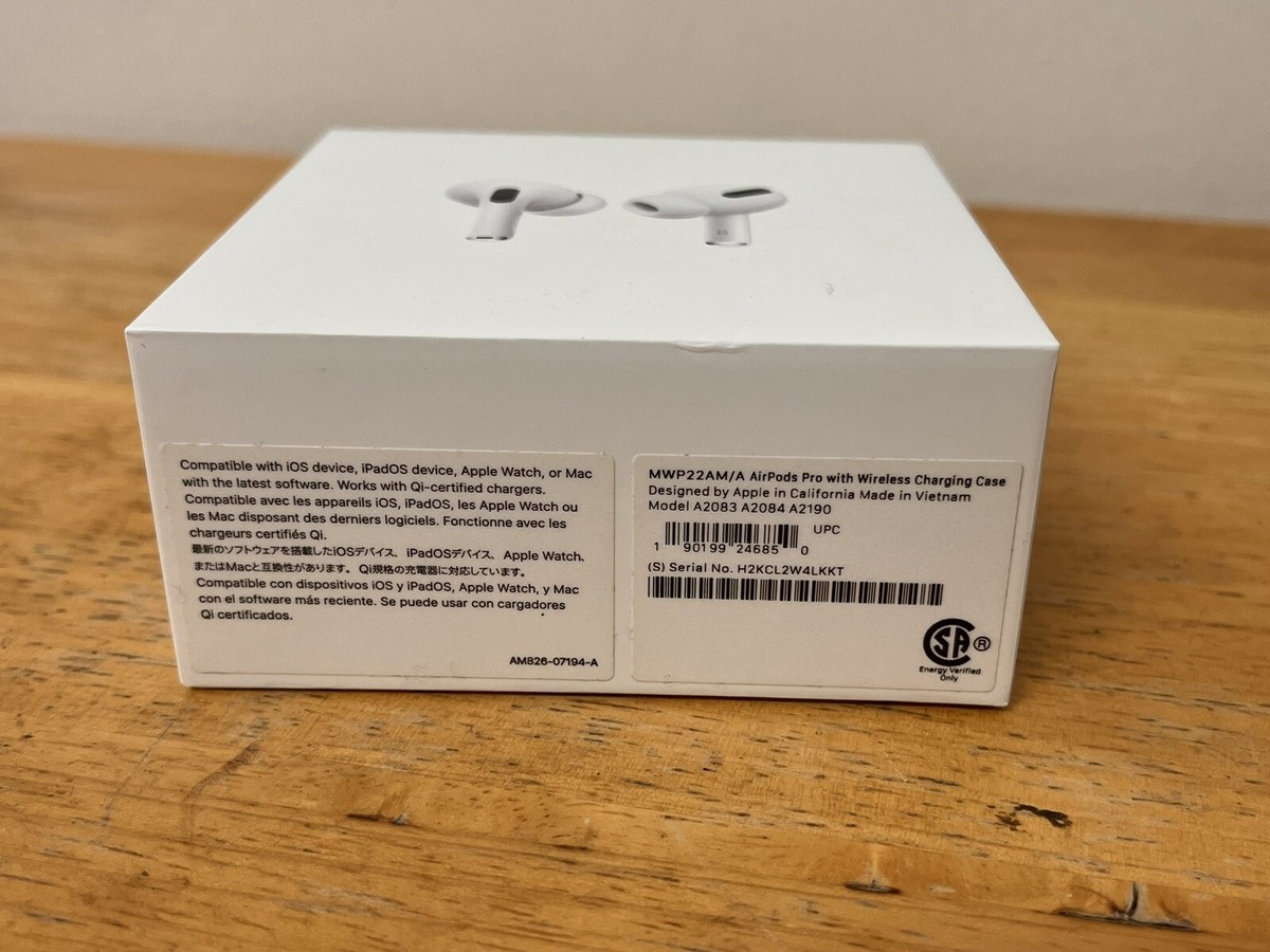 Apple AirPods Pro Model A2083 A2084 A2190 BOX & PAPERS ONLY White