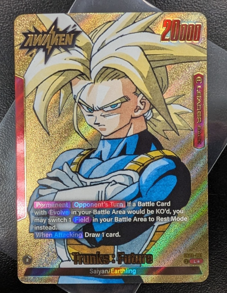 Trunks : Future - SB02-001 Gold Leader Manga Booster 02 Dragon