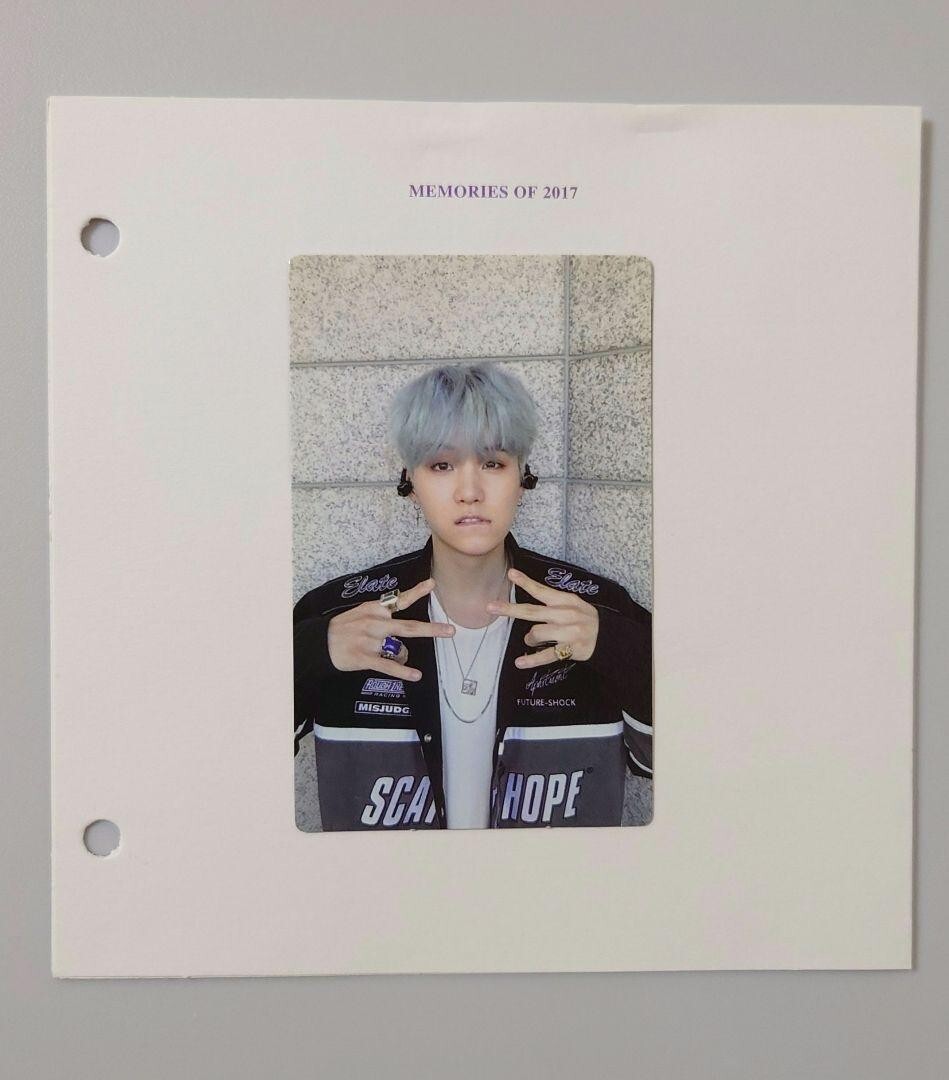 BTS SUGA Min Yoongi MEMORIES OF 2017 BD Official Photocard Both