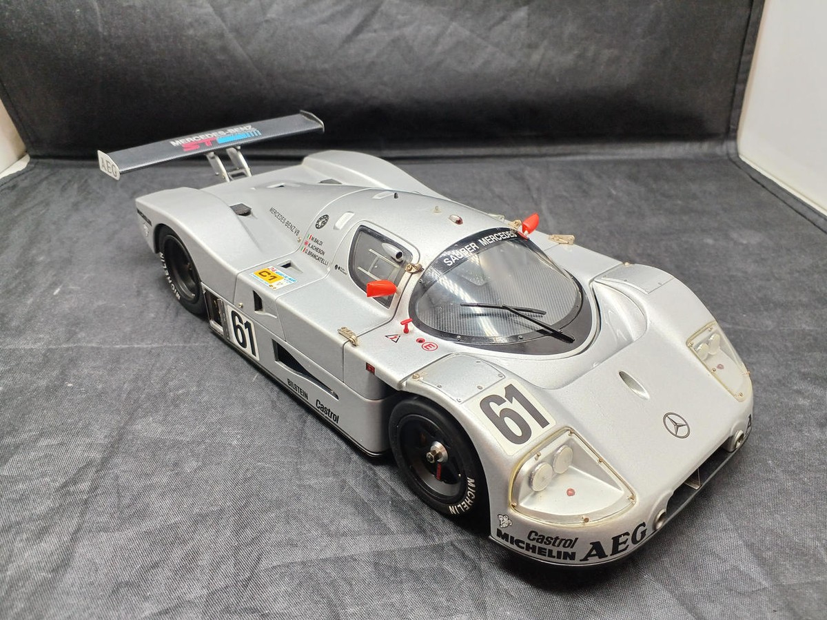 Exoto 1/18 Scale Sauber Mercedes C9 #61 Racing Car Model Silver
