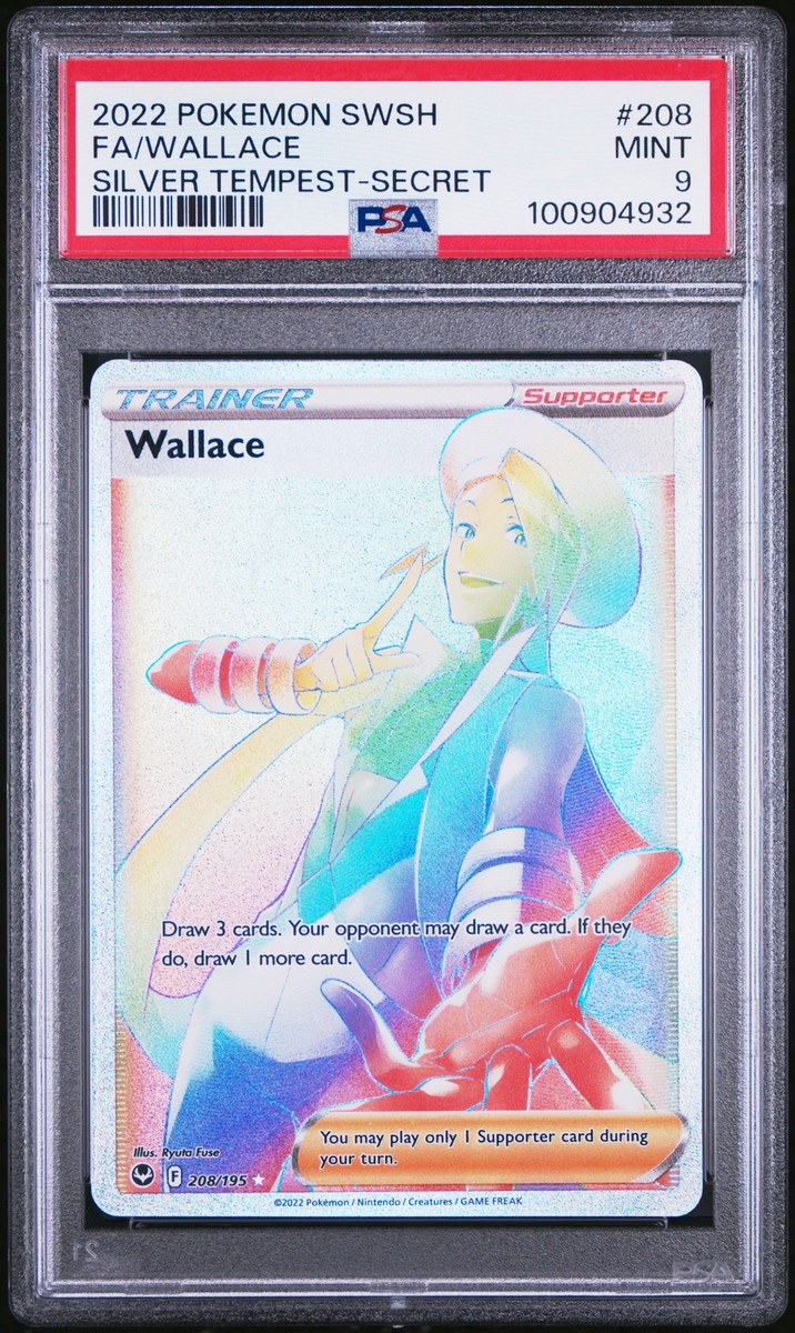 PSA 9 Wallace Silver Tempest-Secret #208 2022 Pokemon Silver