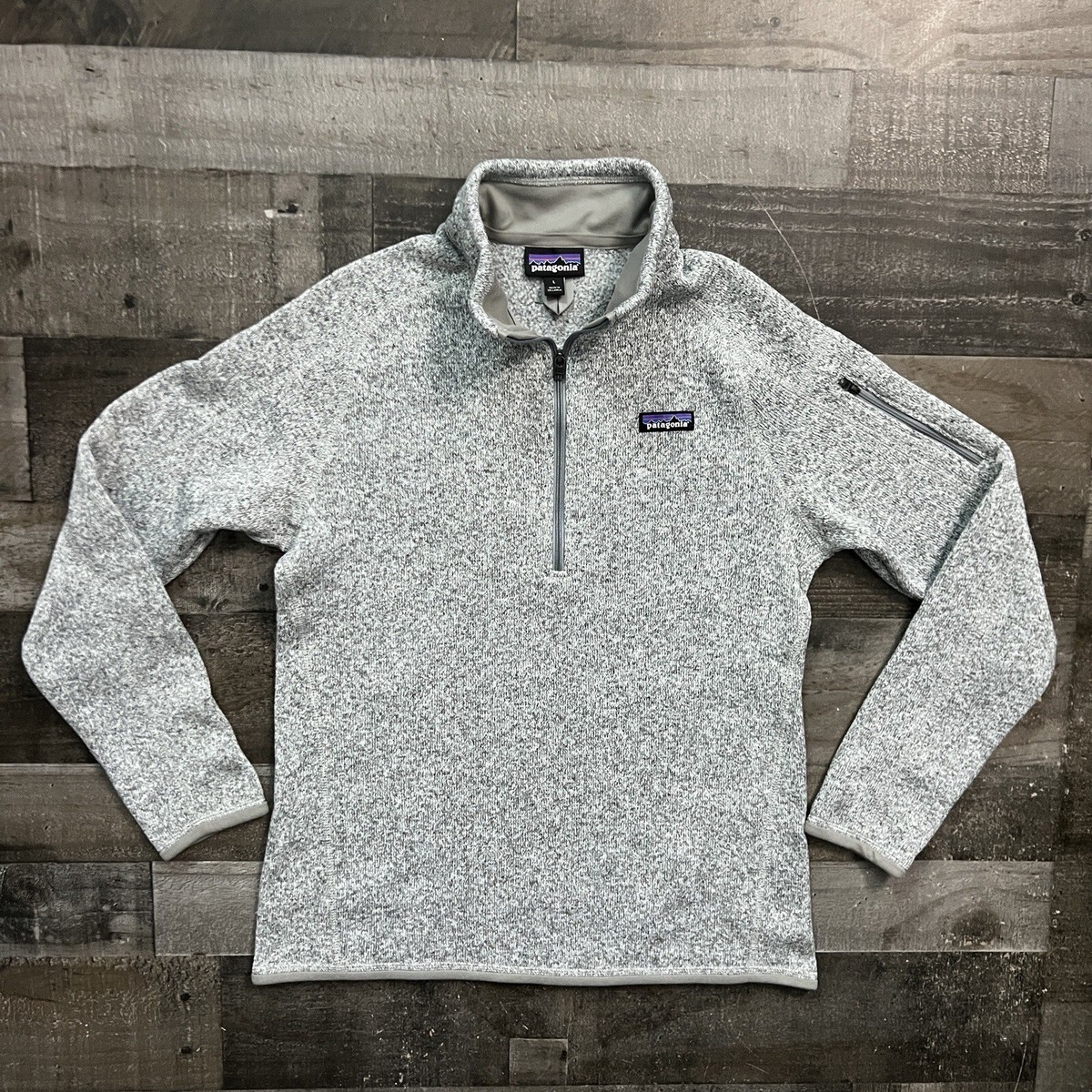 Patagonia Women's Better Sweater 1/4 Zip Pullover Birch White