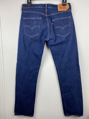 Levi's 501 Original size W34 L32 Men's Blue Straight Leg Button