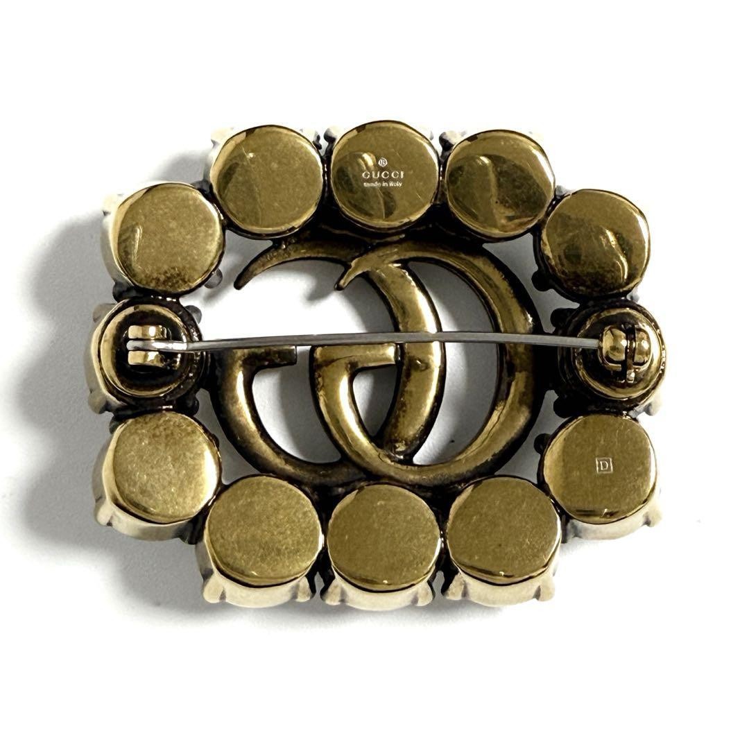 Gucci Women's Metal Double G Brooch Badge with Crystals | eBay