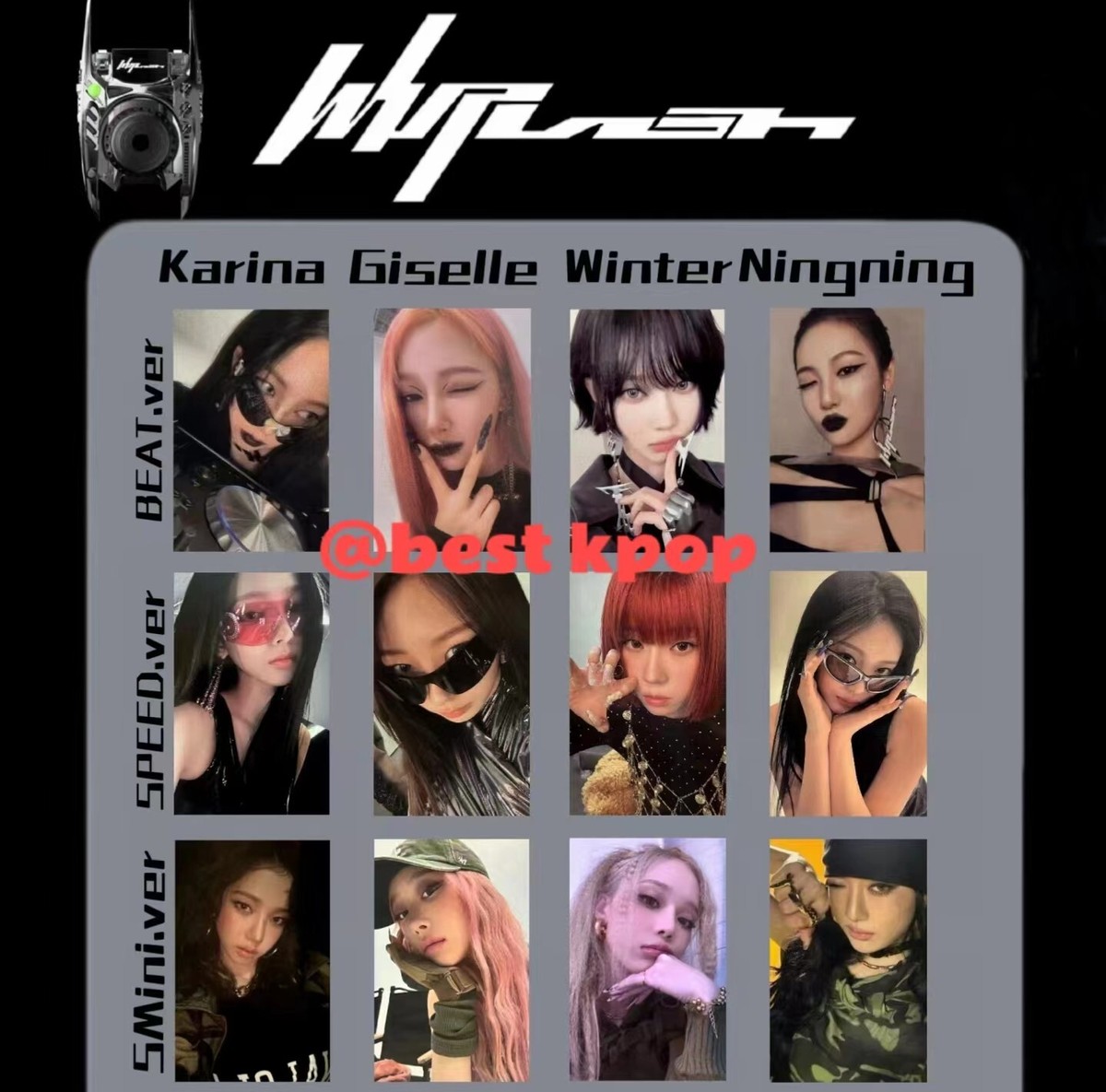 Aespa 5th Mini Album WHIPLASH Official Photocard Karina Winter