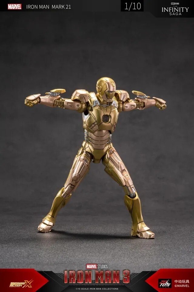 ZD Toys Iron Man Mark 21 MK21 MIDAS XXI Action Figure Marvel Iron