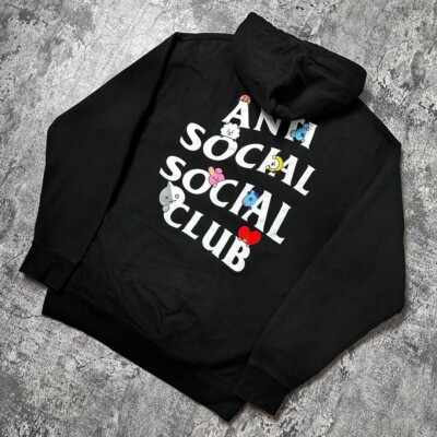 ANTI SOCIAL SOCIAL CLUB BT21 collaboration hoodie black S-size