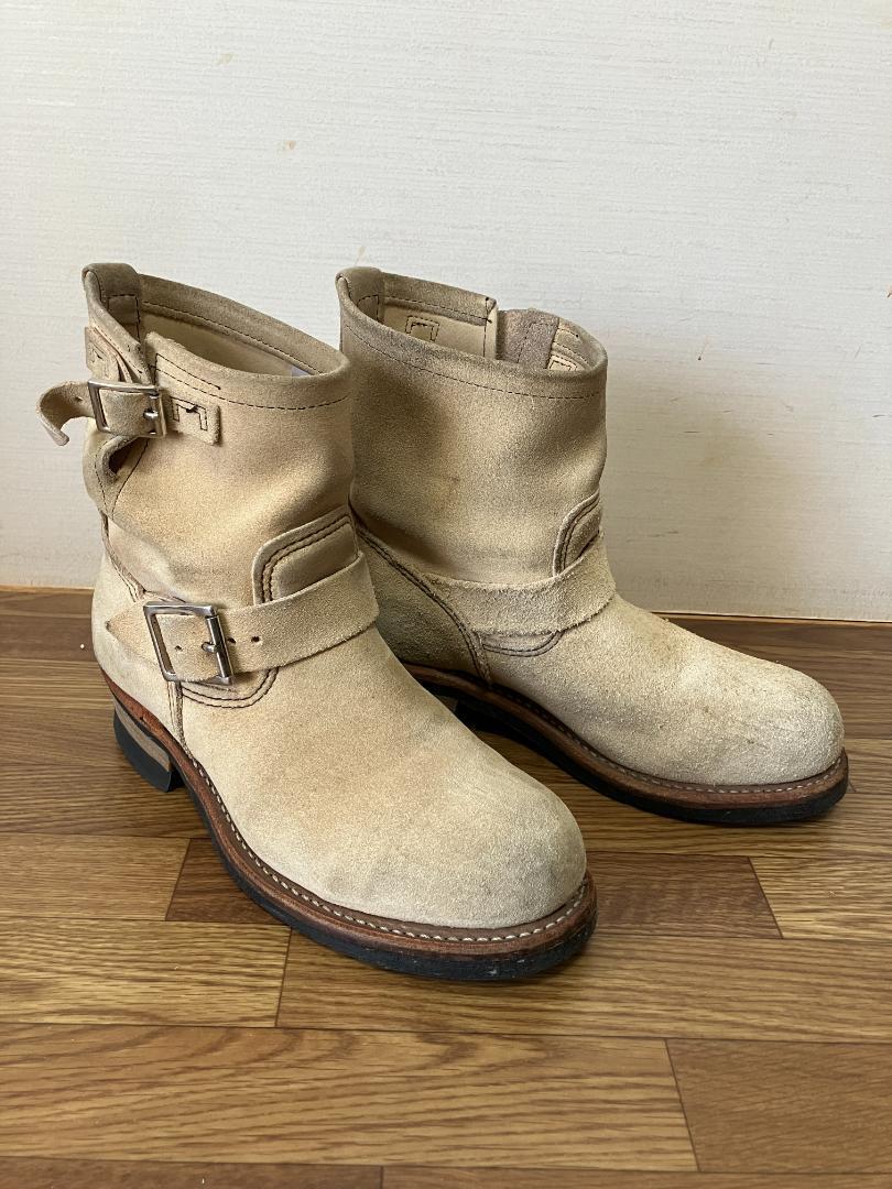 REDWING / 2965 Size US9 Short Engineer Boots Suede Beige Used No
